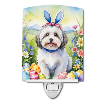 Havanese Easter Egg Hunt Ceramic Night Light