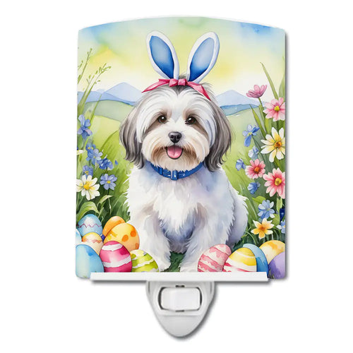 Havanese Easter Egg Hunt Ceramic Night Light