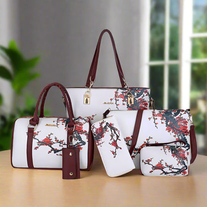 Women's Retro Handbag and Crossbody Purse Set