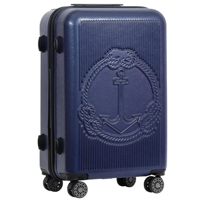 Biggdesign Ocean Hard shell Spinner Luggage Set, Navy Blue, 3 Piece