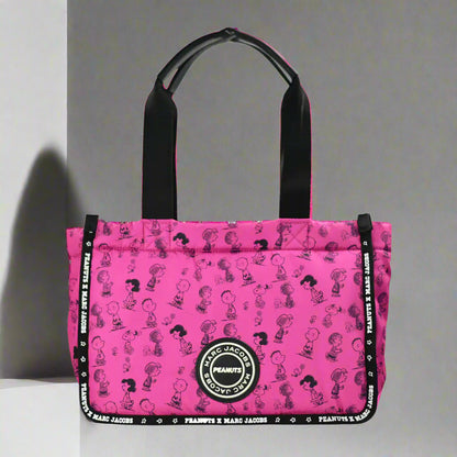 Marc Jacobs X Peanuts Medium Fuchsia Nylon Tote