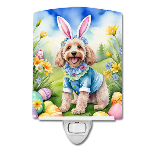 Cockapoo Easter Egg Hunt Ceramic Night Light