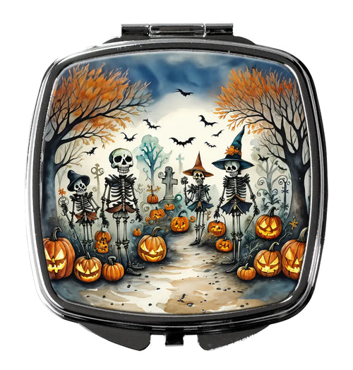 Calacas Skeletons Spooky Halloween Compact Mirror