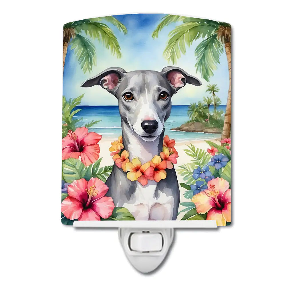 Whippet Luau Ceramic Night Light