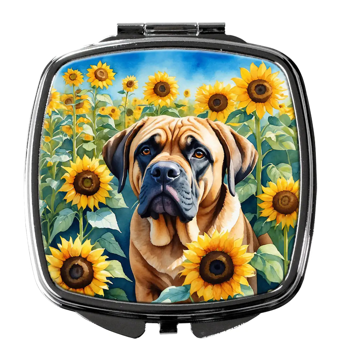 Mastiff in Sunflowers Compact Mirror