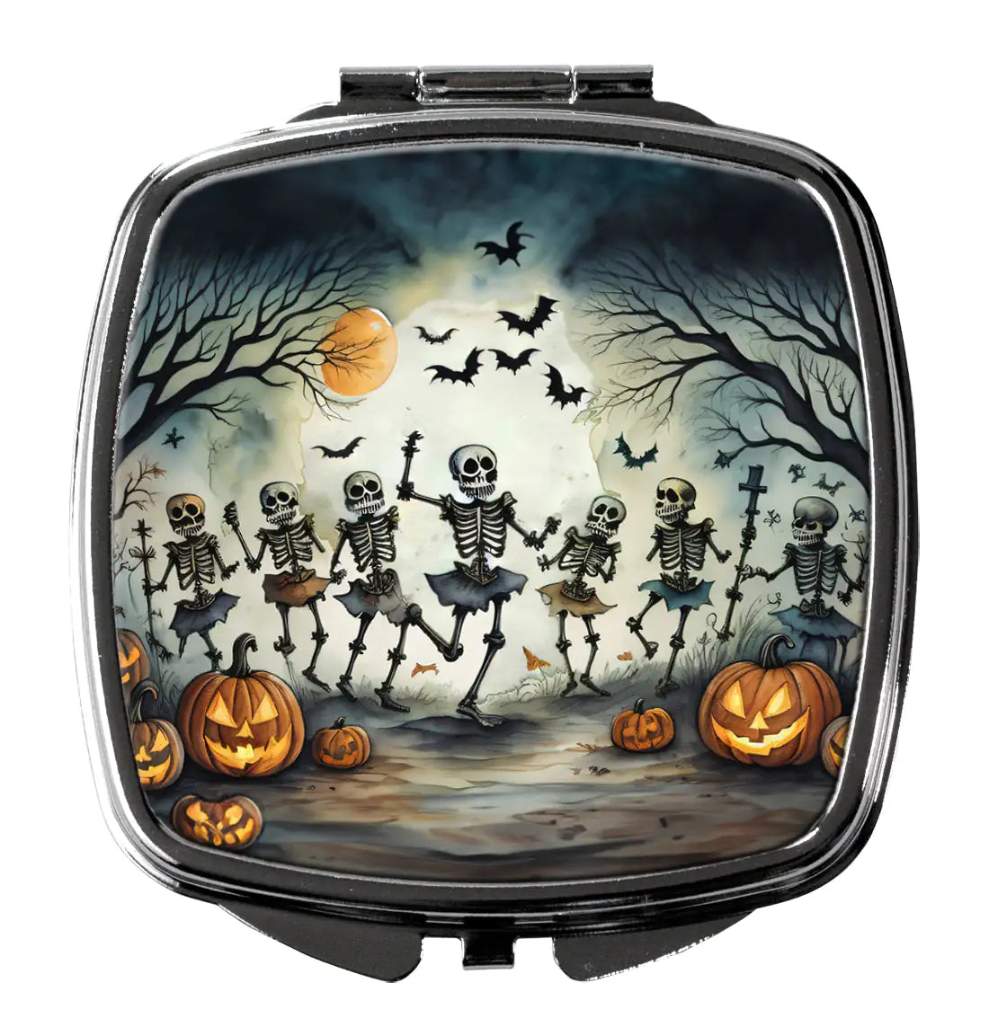 Dancing Skeletons Spooky Halloween Compact Mirror