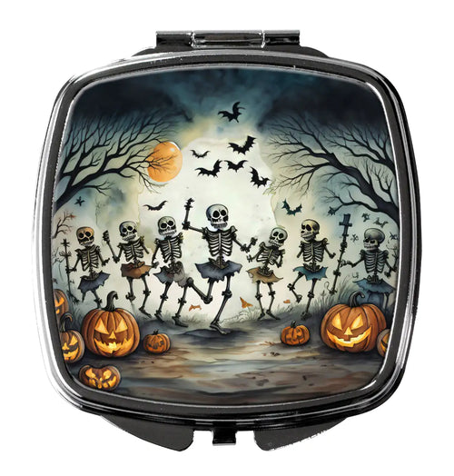 Dancing Skeletons Spooky Halloween Compact Mirror