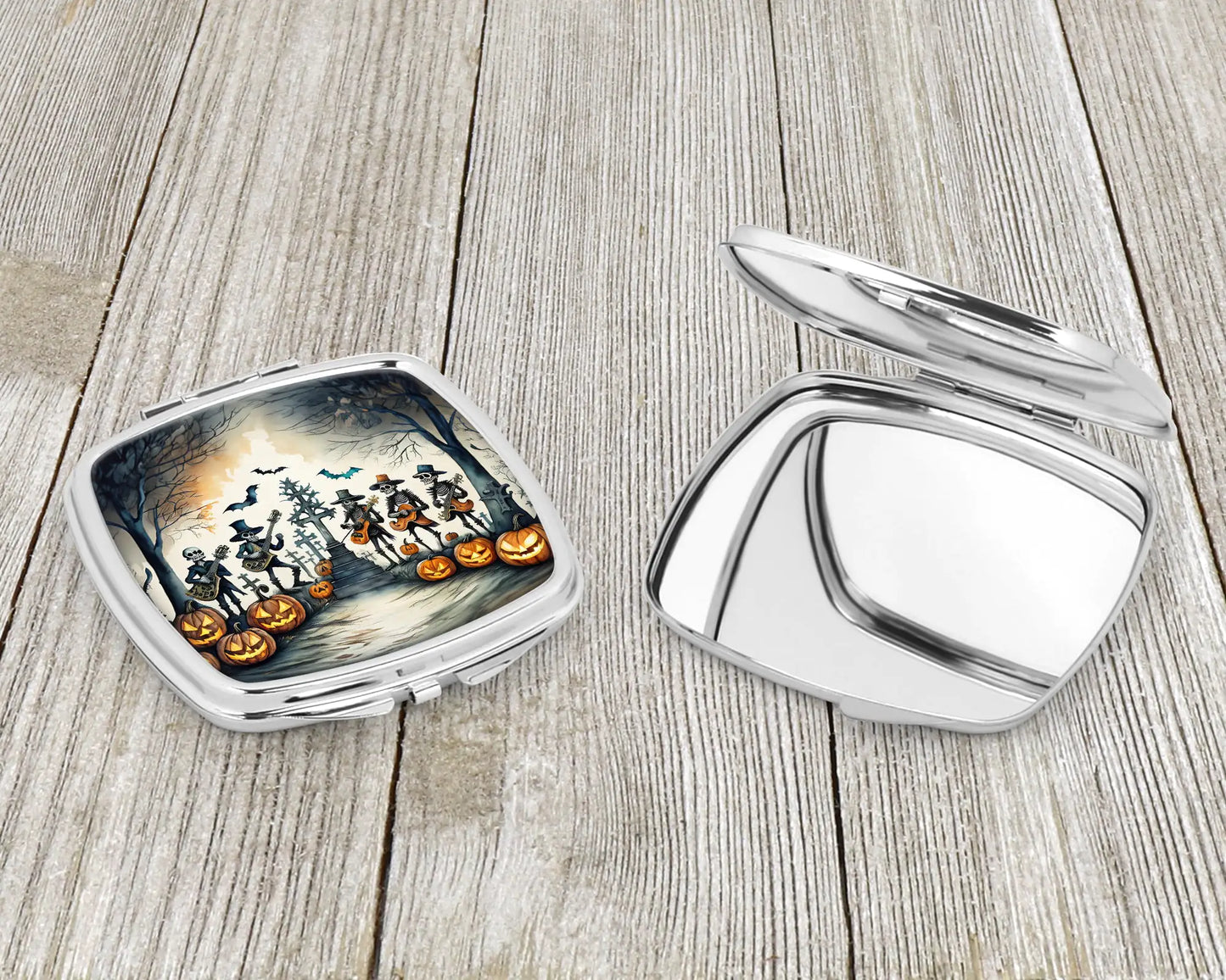 Mariachi Skeleton Band Spooky Halloween Compact Mirror
