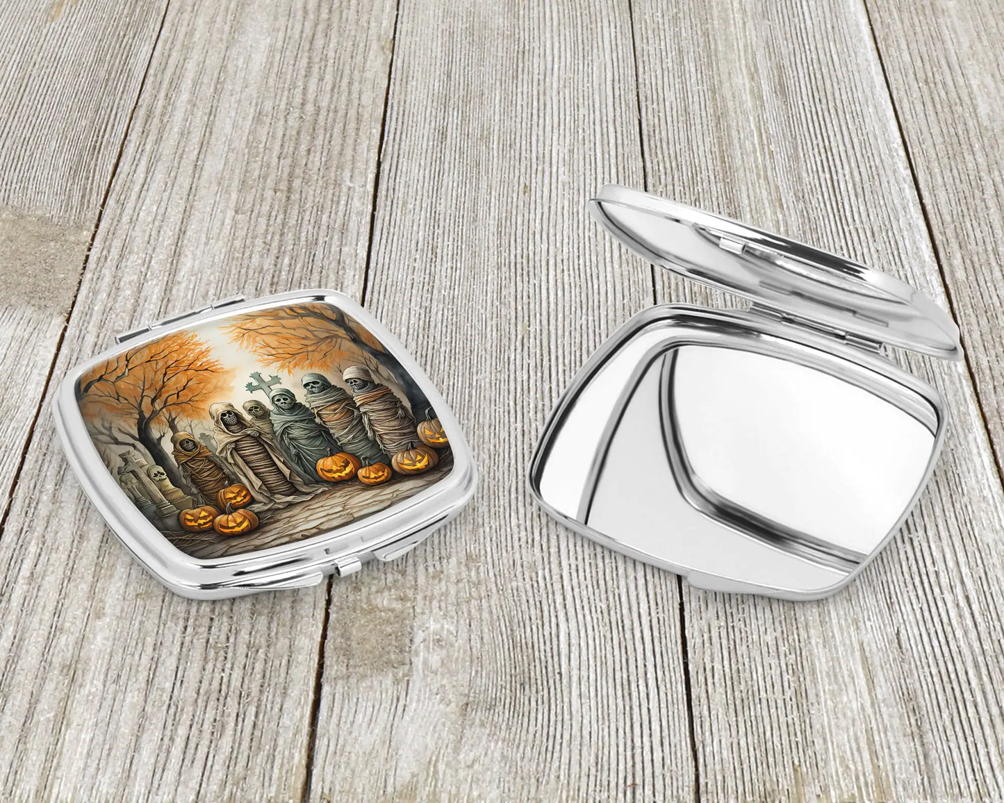 Mummies Spooky Halloween Compact Mirror