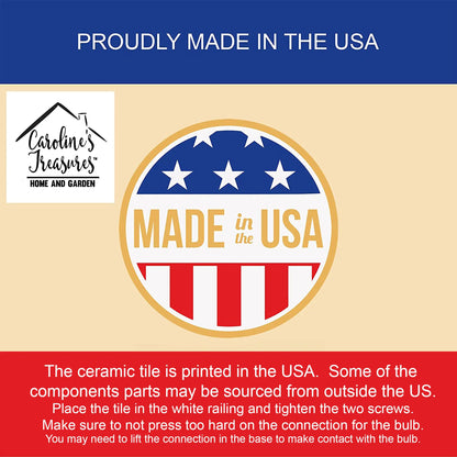 Bluetick Coonhound Easter Egg Hunt Ceramic Night Light