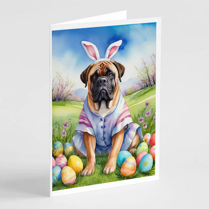Bullmastiff Easter Egg Hunt Greeting Cards Pack of 8