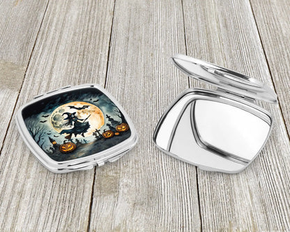Flying Witch Spooky Halloween Compact Mirror