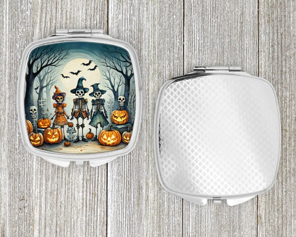Calacas Skeletons Spooky Halloween Compact Mirror