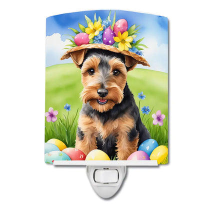 Welsh Terrier Easter Egg Hunt Ceramic Night Light