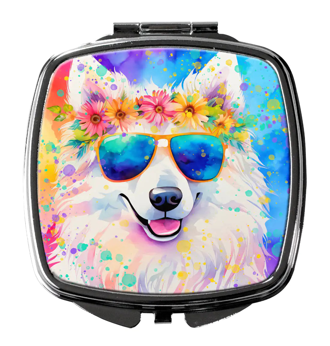 Samoyed Hippie Dawg Compact Mirror