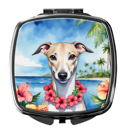 Whippet Luau Compact Mirror