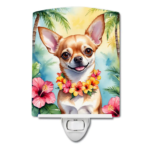 Chihuahua Luau Ceramic Night Light
