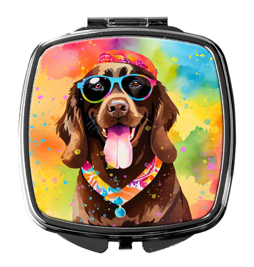 Chocolate Labrador Hippie Dawg Compact Mirror