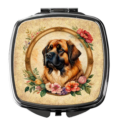 Leonberger and Flowers Compact Mirror