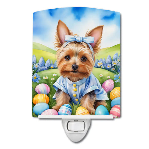 Silky Terrier Easter Egg Hunt Ceramic Night Light
