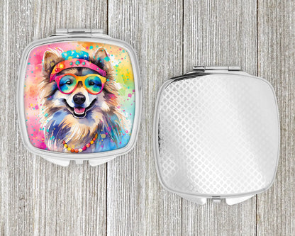Keeshond Hippie Dawg Compact Mirror
