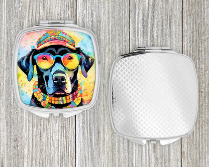 Black Labrador Hippie Dawg Compact Mirror