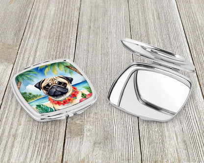 Pug Luau Compact Mirror
