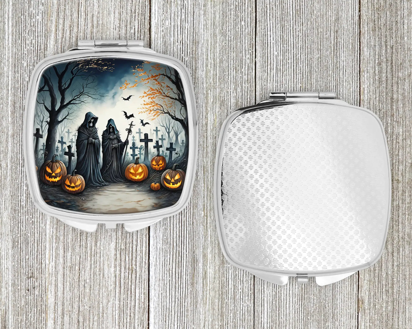 The Grim Reaper Spooky Halloween Compact Mirror