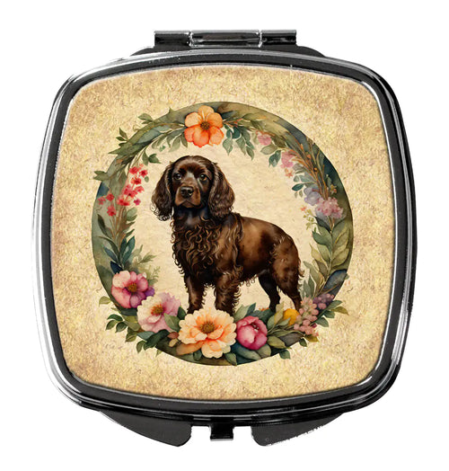 Boykin Spaniel and Flowers Compact Mirror