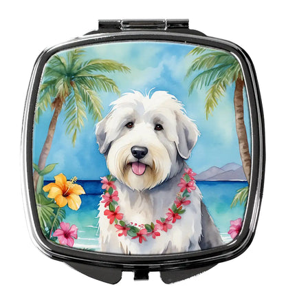Old English Sheepdog Luau Compact Mirror