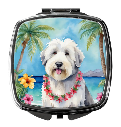 Old English Sheepdog Luau Compact Mirror