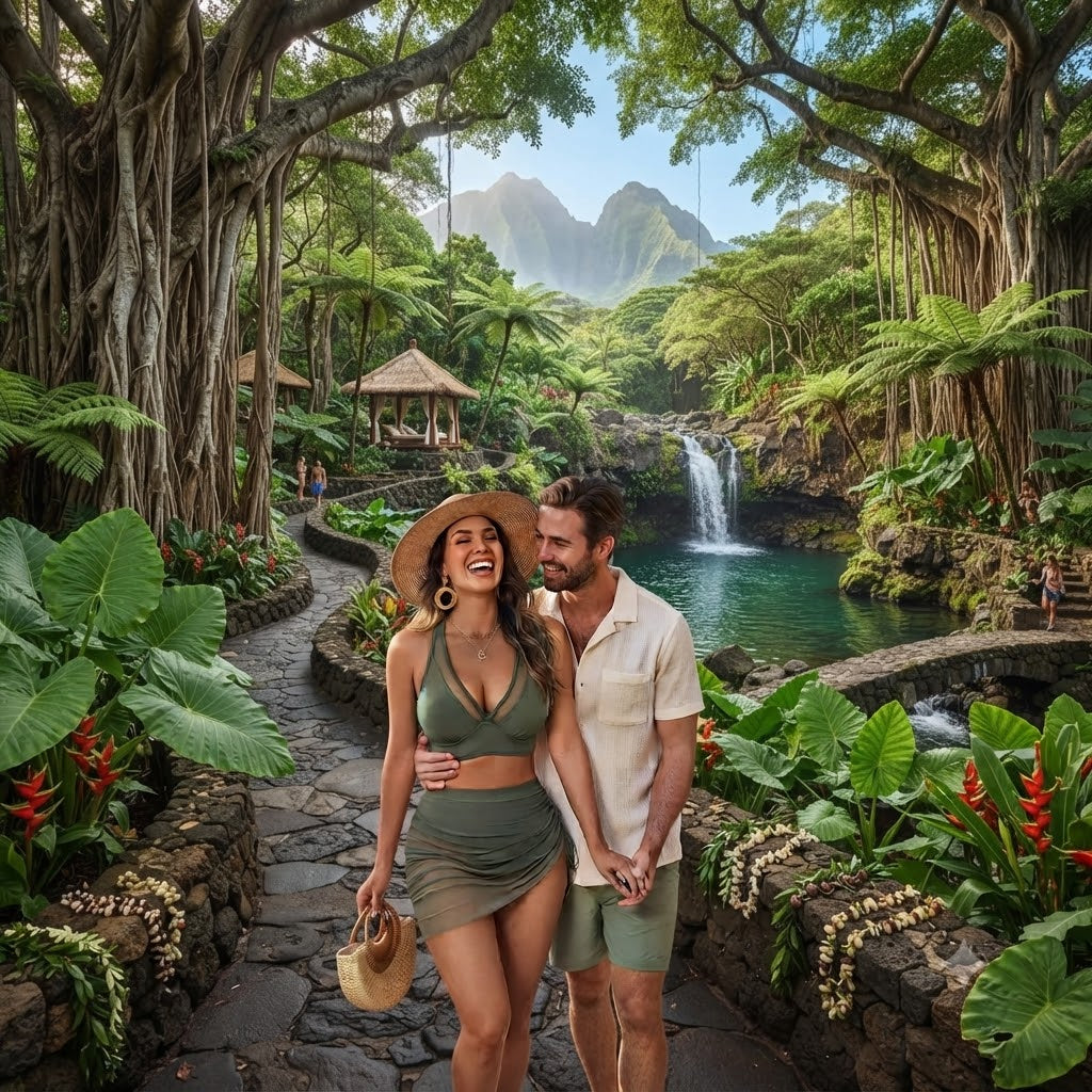 Two-piece high-waisted bikini set in olive green, V-neck top and matching bottoms