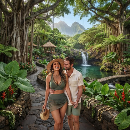 Two-piece high-waisted bikini set in olive green, V-neck top and matching bottoms