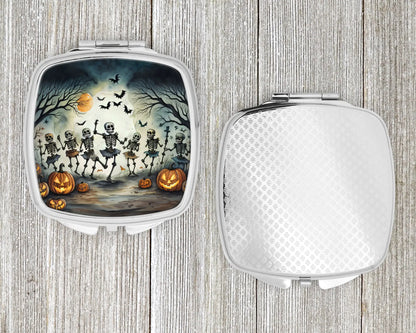Dancing Skeletons Spooky Halloween Compact Mirror