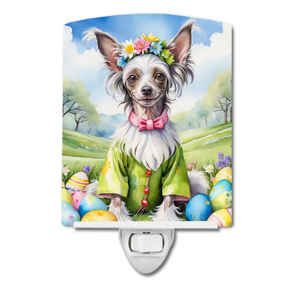 Chinese Crested Easter Egg Hunt Ceramic Night Light