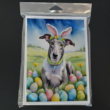 Greyhound Easter Egg Hunt Greeting Cards Pack of 8