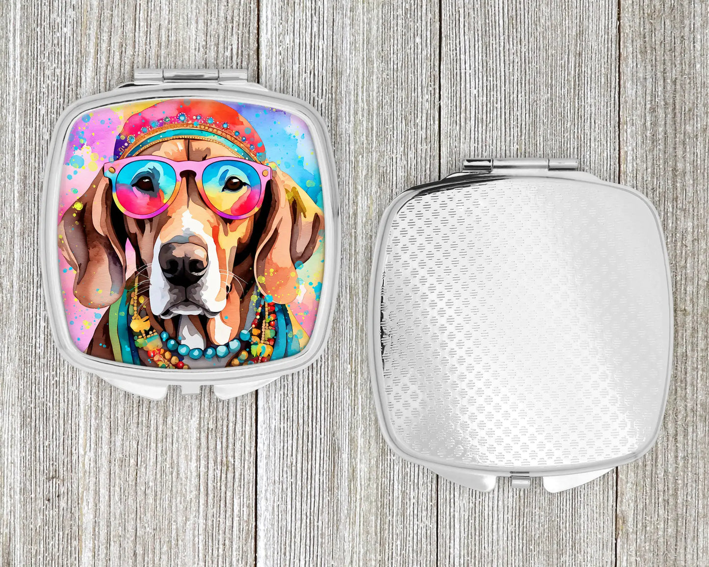 Weimaraner Hippie Dawg Compact Mirror