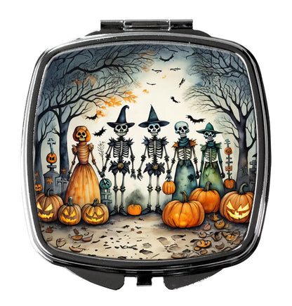 Calacas Skeletons Spooky Halloween Compact Mirror
