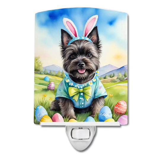 Cairn Terrier Easter Egg Hunt Ceramic Night Light