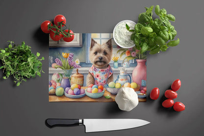 Decorating Easter Cairn Terrier Glass Cutting Board