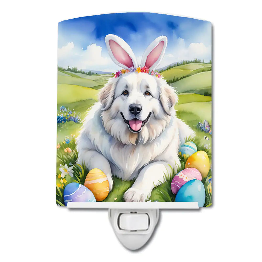 Great Pyrenees Easter Egg Hunt Ceramic Night Light