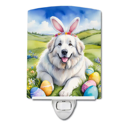 Great Pyrenees Easter Egg Hunt Ceramic Night Light
