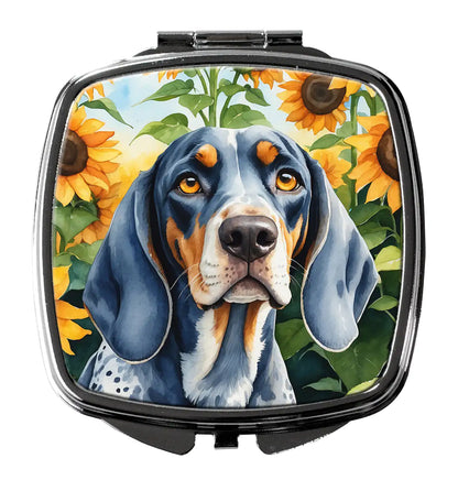 Bluetick Coonhound in Sunflowers Compact Mirror