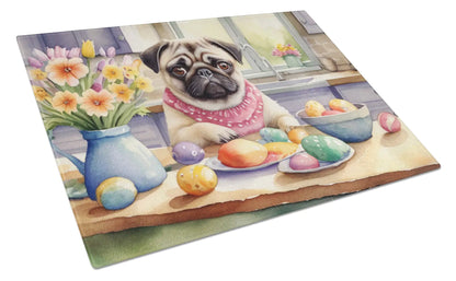 Decorating Easter Pug Glass Cutting Board