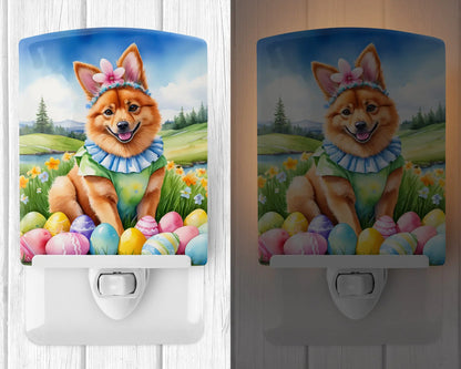 Finnish Spitz Easter Egg Hunt Ceramic Night Light