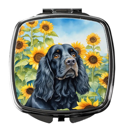 Cocker Spaniel in Sunflowers Compact Mirror
