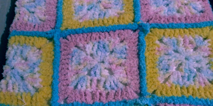 Granny Square Baby Blanket, hand crochet,  for boys and girls