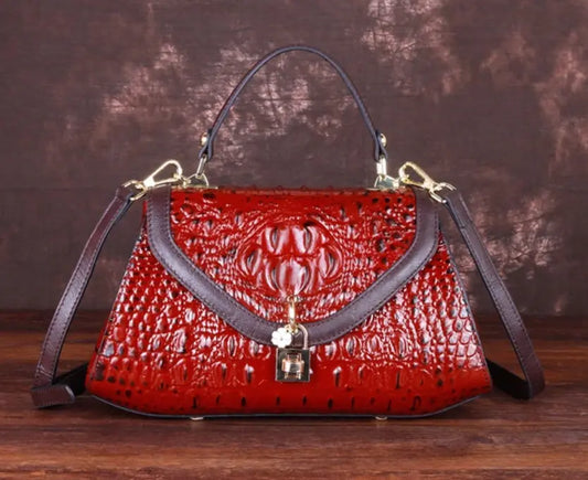 High-End 2020 Crocodile Pattern Shoulder Tote Bag