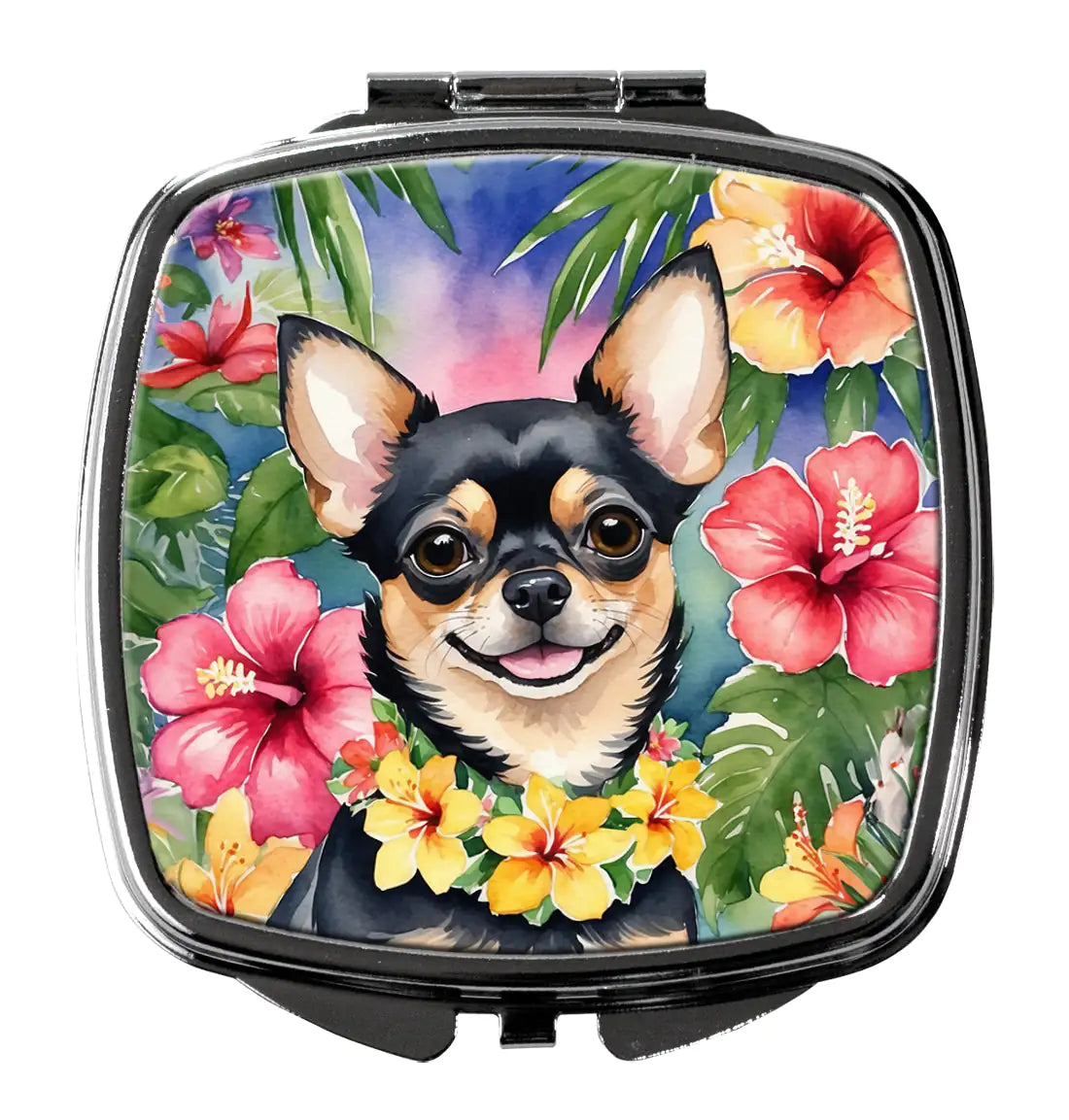 Chihuahua Luau Compact Mirror
