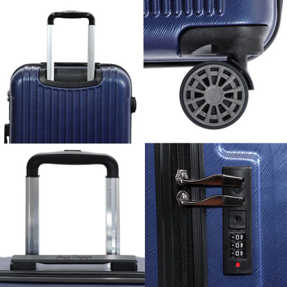 Biggdesign Ocean Hard shell Spinner Luggage Set, Navy Blue, 3 Piece